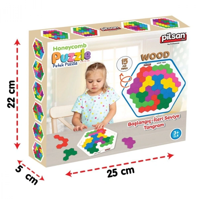 02 016 AHŞAP PETEK TANGRAM