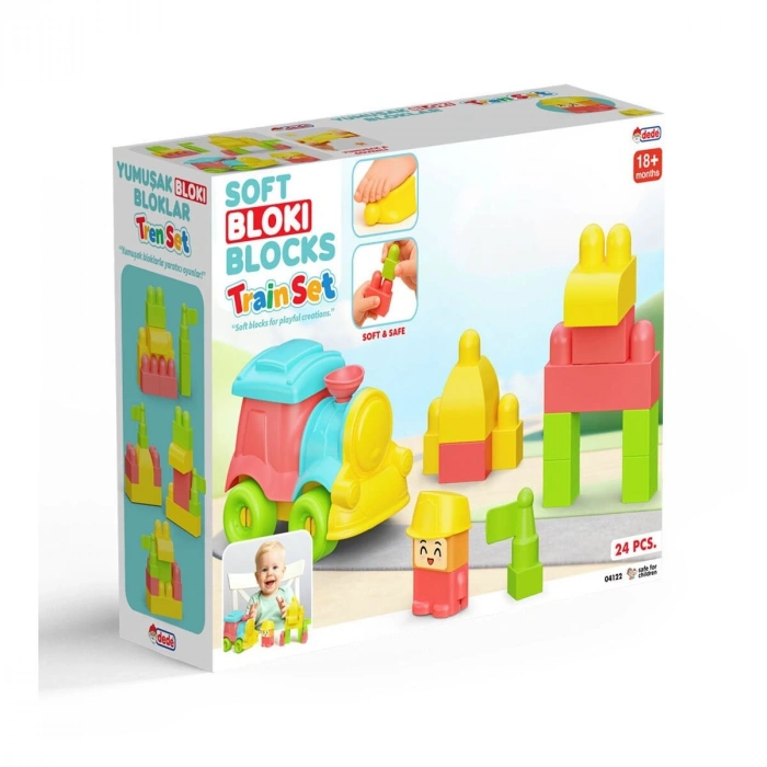 04122 YUMUŞAK BLOKİ BLOKLAR TREN SET 24 PARÇA