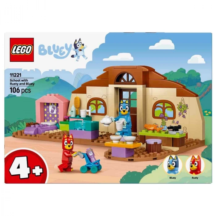 11221 Lego BLUEY Rusty ve Bluey ile Okul 106 parça +4 yaş