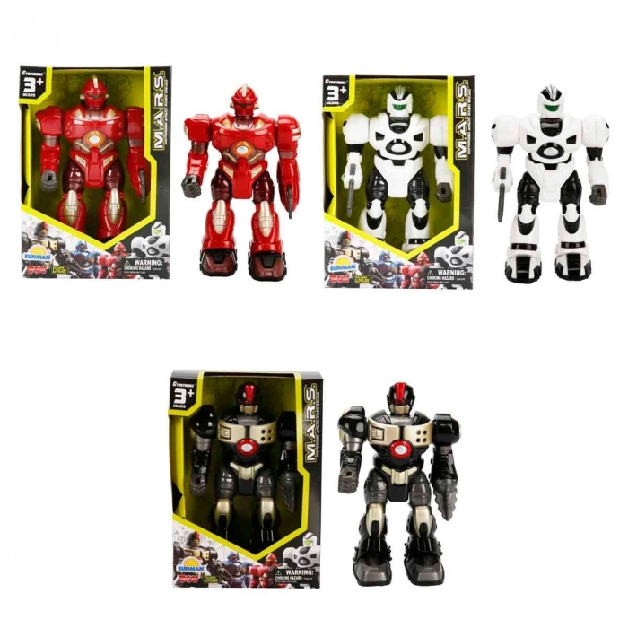 40757 SUN-HPK-ROBOT MARS ROBO SQUAD YÜRÜYEN IŞIK 18CM 3A