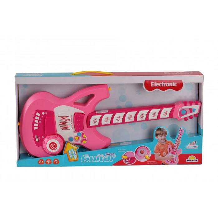 4933 SUN-YFN-ECH-GİTAR FONK TUŞLU ASKILI PEMBE SESLİ