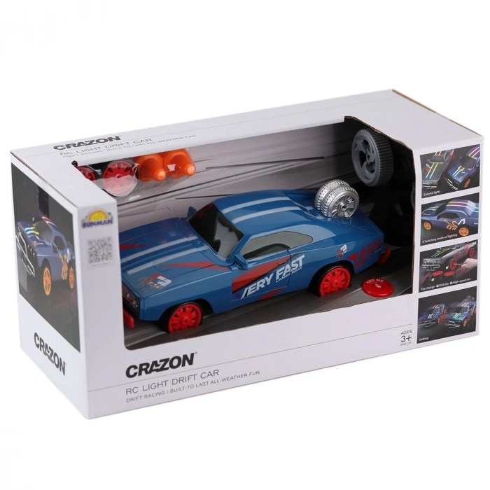 5016 SUN-YFN-CRN-RC ARABA DRİFT FF YEDEK TEKERLEK KUKALI IŞIKLI 7 4V USB 2A