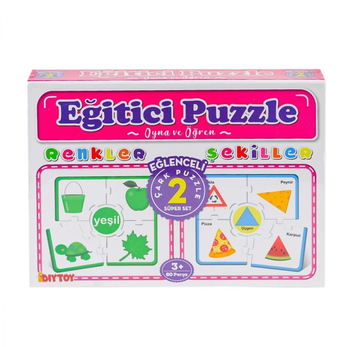 7194 Çark Puzzle Renkler Şekiller -Dıytoy