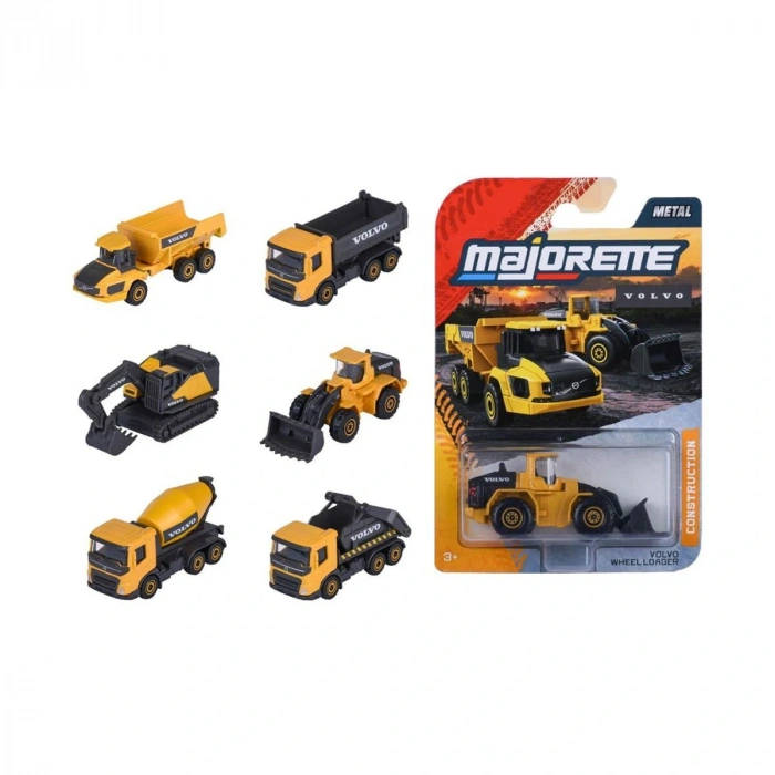 8503100000 Majorette Volvo İnşaat Araçları 1:64 Premium Metal Araç 6 asorti (Belirtilen fiyat, tekli satış için adet fiyatıdır)
