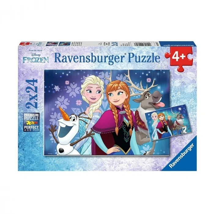 90747 Disney Frozen Kuzey Işıkları 2x24 parça Ravensburger Puzzle