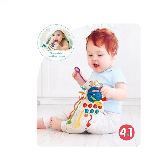 BIB68859-Vardem Duyusal Montessori Oyuncaklar  Toplu-Çekme İpli