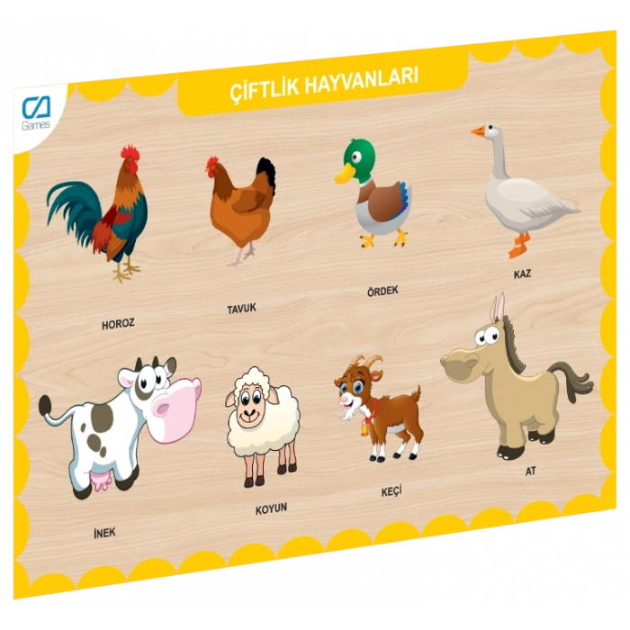 CAAHS-3211 CA GAMES AHŞAP ÇİFTLİK HAYVANLARI BUL-TAK