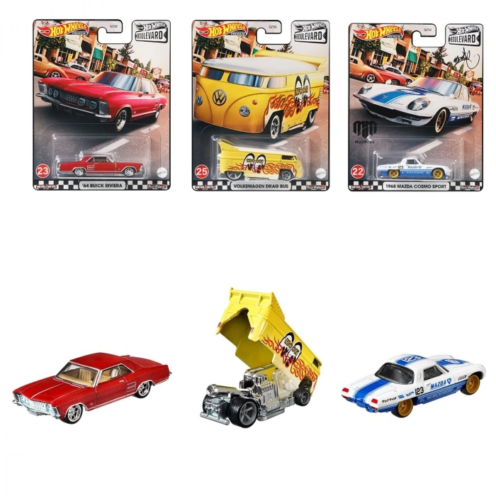 GJT68  Hot Wheels Boulevard Premium Arabalar 10 adet koli ile satılır. Koli fiyatıdır.