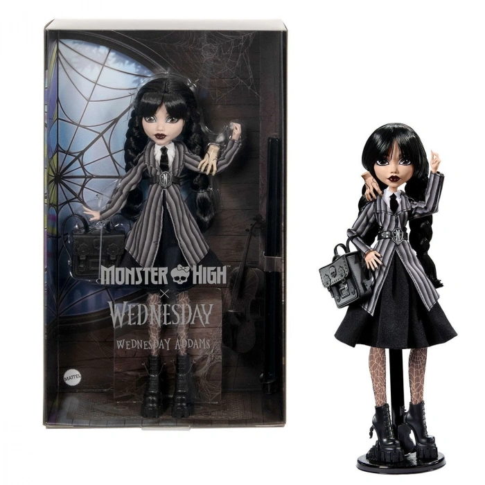 HXJ04 Monster High Wednesday Okul Üniformalı Bebek