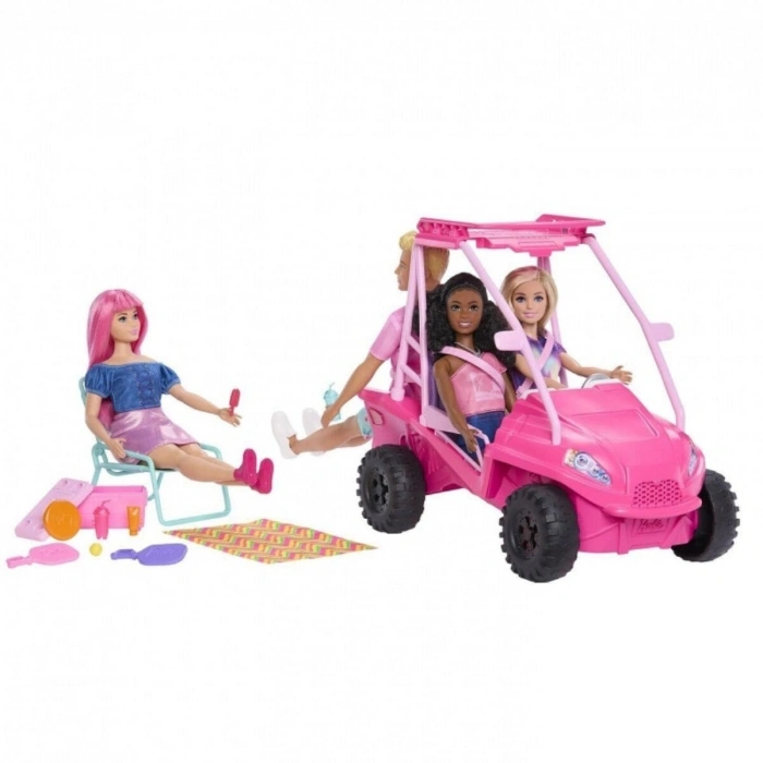 JFV68 Plaj Arabası Oyun Seti - Barbie Mysteries: Beach Detectives