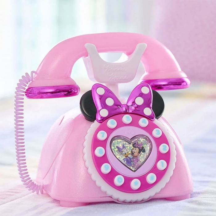 JP88272 Minnie Mouse Sesli ve Işıklı Retro Telefon