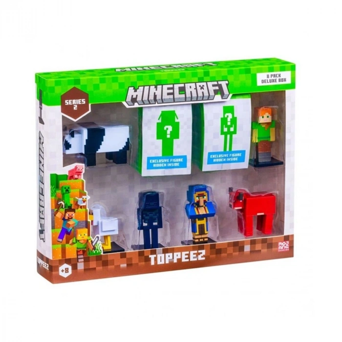 PMI/MC22270 MİNECRAFT 3D TOPPEEZ 8Lİ DELUXE FİGÜR SETİ SERİ 2 ASORTİ