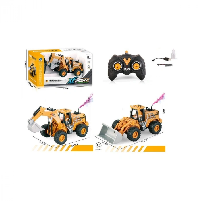 XF-Vardem Uzaktan Kumandalı Full Fonksiyon Şarjlı Buhar Atan Kazıcı -Yükleyici