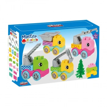 03 607 MASTER BLOKLAR İNŞAAT KAMYONLARI SETİ