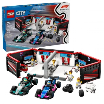 60444 Lego City F1 Garajı ve Mercedes-AMG ve Alpine Arabaları 678 parça +7 yaş