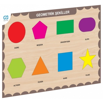 CAAHS-3204 CA GAMES AHŞAP GEOMETRİK ŞEKİLLER BUL-TAK