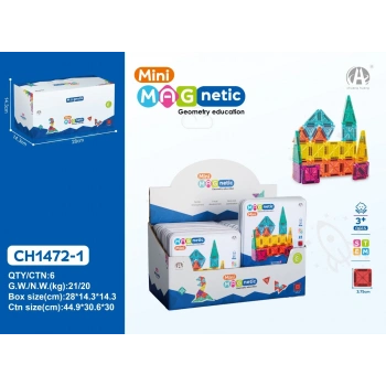 CH1472-1 3.75CM  Mini Magnetic BlokMetal Kutu  24 PCS