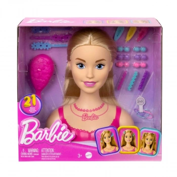 HMD88 Barbie Saç Tasarımı Büstü - Sarı Saçlı