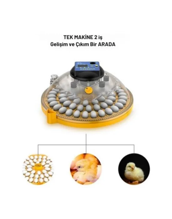 Evonest Evo-Ufo-48 Yumurta Kapasiteli UFO Model Ev Hobi Küçük Çiftlik Tam Otomatik Kuluçka Makinesi