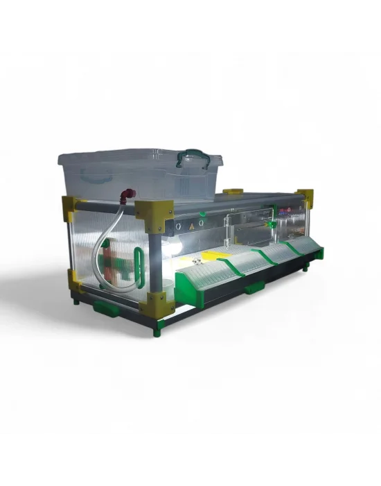 Evonest Tek Katlı Lüks Civciv Büyütme Kafesi – Dijital Termostatlı, Isıtıcılı, Otomatik Suluklu 92x15x42 cm Anakucağı