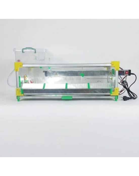 Evonest Tek Katlı Lüks Civciv Büyütme Kafesi – Dijital Termostatlı, Isıtıcılı, Otomatik Suluklu 92x15x42 cm Anakucağı