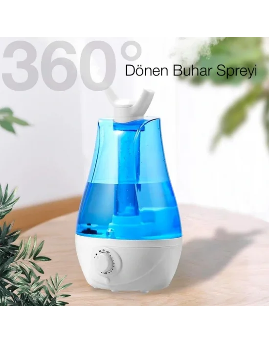 Buhar Makinesi (hortum hariç) Çift Sprey Ultrasonik Hava Nemlendirici 3.5L