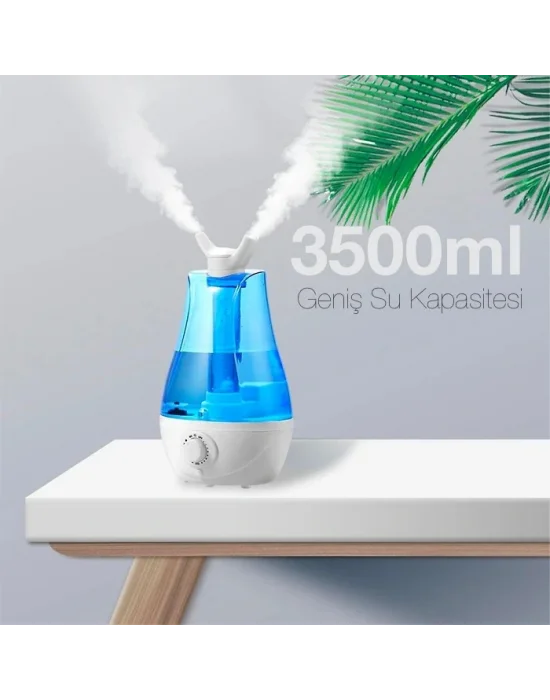 Buhar Makinesi (hortum hariç) Çift Sprey Ultrasonik Hava Nemlendirici 3.5L