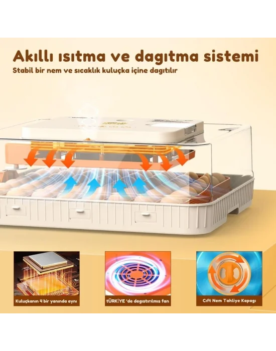 Evonest 56 Yumurtalık Kuluçka Makinesi | Turuncu Model
