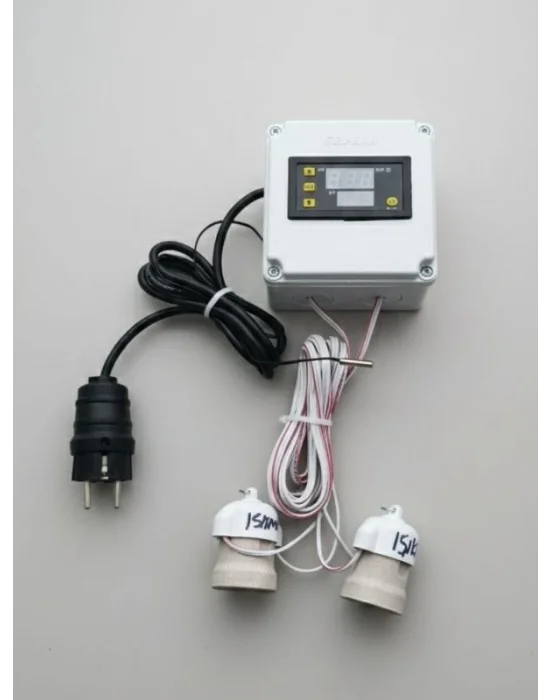 Evonest Ana Kucağı Isıtıcı Set | 1x150W Infrared Isıtıcı, Dijital Termostat ve 1 Aydınlatma