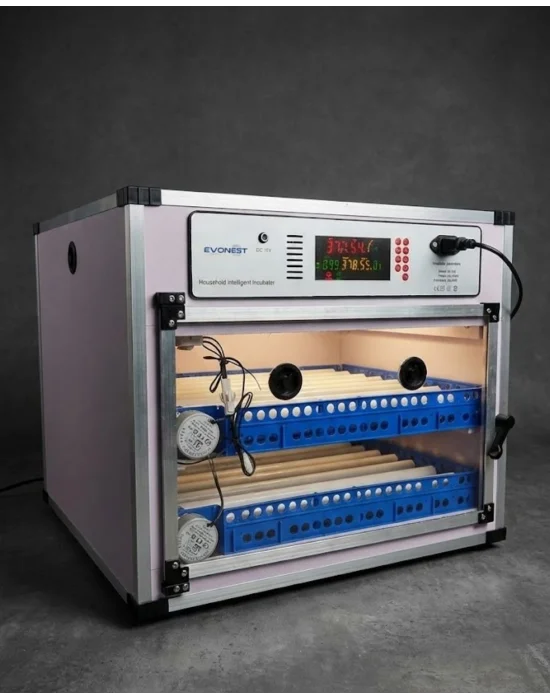 Evonest Kaz Uyumlu Kabin Tip Kuluçka Makinesi | 128 Yumurtalık Kapasiteli