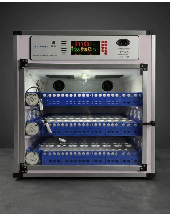 Evonest Kaz Uyumlu Kabin Tip Kuluçka Makinesi | 196 Yumurtalık Kapasiteli