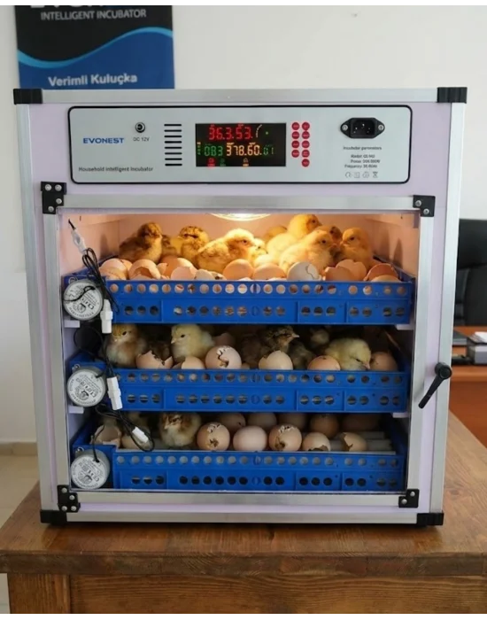 Evonest Kaz Uyumlu Kabin Tip Kuluçka Makinesi | 196 Yumurtalık Kapasiteli