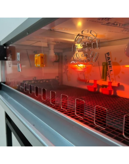 Evonest Lüks Civciv Büyütme Kafesi – Dijital Termostatlı, Infrared Isıtıcılı, Otomatik Suluklu 105x55x45 cm