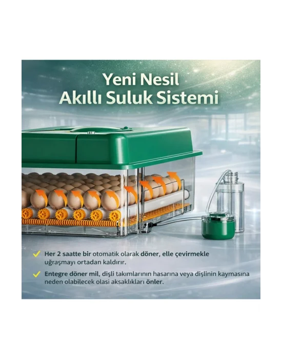 EVONEST Kaz Uyumlu 2026 Model Tam Otomatik Kuluçka Makinesi Tam Otomatik Nem Kontrollü