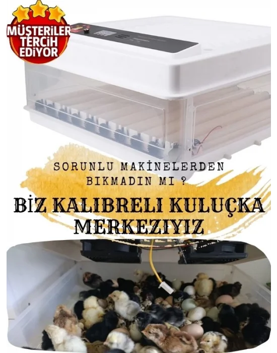 Gfallx Kalibre Cihazlı Beyaz Kaz Uyumlu 120 Yumurtalık Otomatik Kuluçka Makinesi