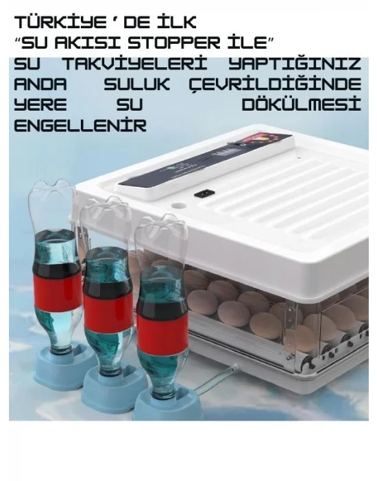 Gfallx Kalibre Cihazlı Beyaz Kaz Uyumlu 120 Yumurtalık Otomatik Kuluçka Makinesi