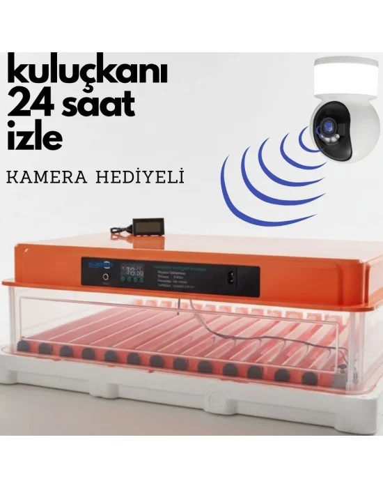 Kamera İlaveli Evonest 120 Yumurtalık Kuluçka Makinesi Otomatik Isı, Nem ve Çevirme Kontrolü