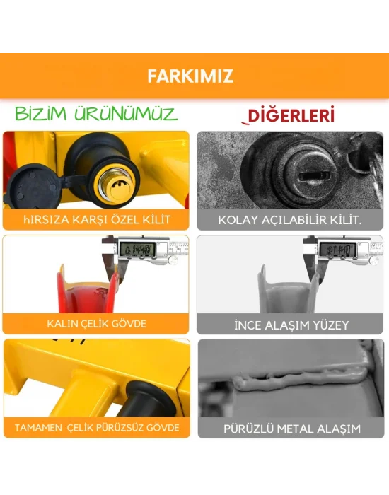 Evonest Karavan & Araç Teker Kilidi | Motor, Tekne, Römork için Anti‑Hırsızlık Güvenlik