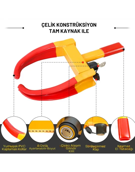 Evonest Karavan & Araç Teker Kilidi | Motor, Tekne, Römork için Anti‑Hırsızlık Güvenlik