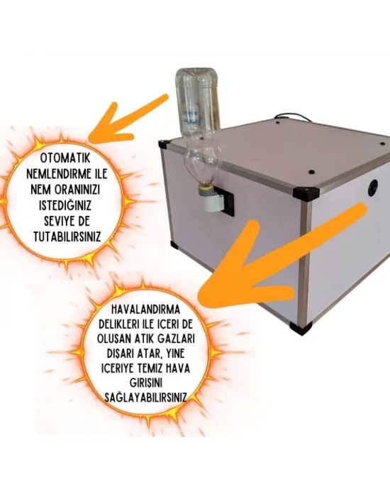 Kaz Uyumlu Kabin Tip Kuluçka Makinesi | 196 Yumurtalık Kapasiteli