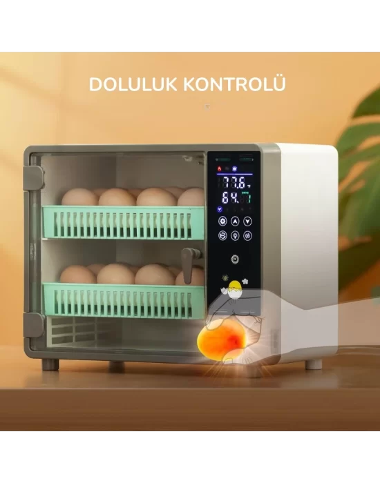 24 Yumurtalık Tam Otomatik Kuluçka Makinesi – Hobi Tip Kabin Modeli