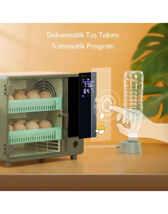 24 Yumurtalık Tam Otomatik Kuluçka Makinesi – Hobi Tip Kabin Modeli