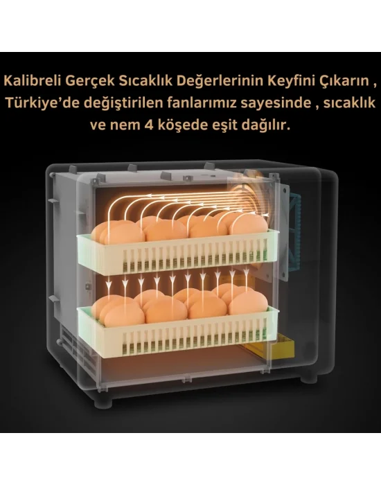 24 Yumurtalık Tam Otomatik Kuluçka Makinesi – Hobi Tip Kabin Modeli