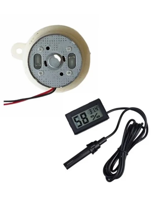 Mini Kuluçka Motoru 12V ve Nem Ölçer | Kuluçka Makinesi Seti
