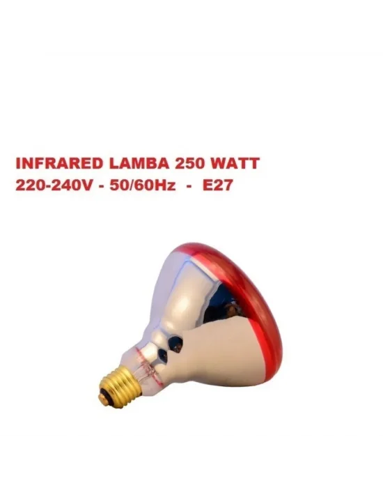 LIGTEX Infrared Kümes Isıtıcı Lamba 250W | Sadece Lamba