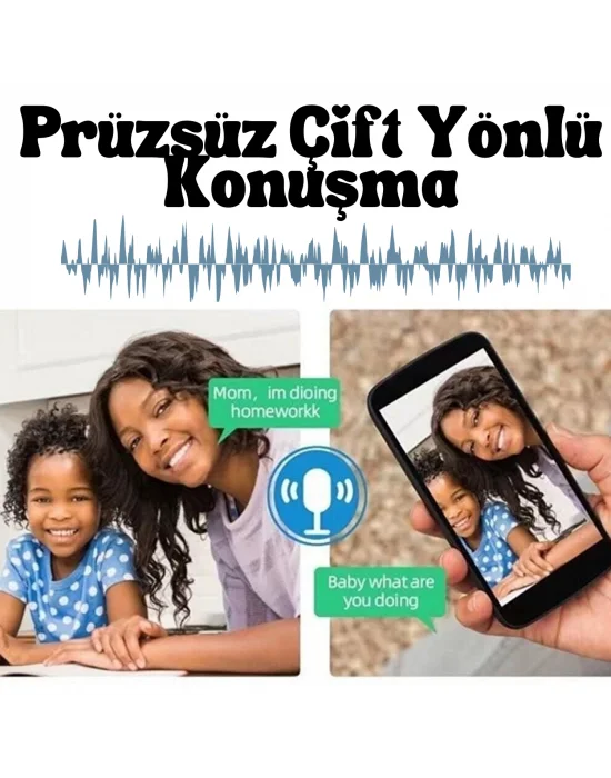 Panoramik Ampul Kamera, Bebek ve Pet İzleme Güvenlik Kamerası, Gece Görüşlü