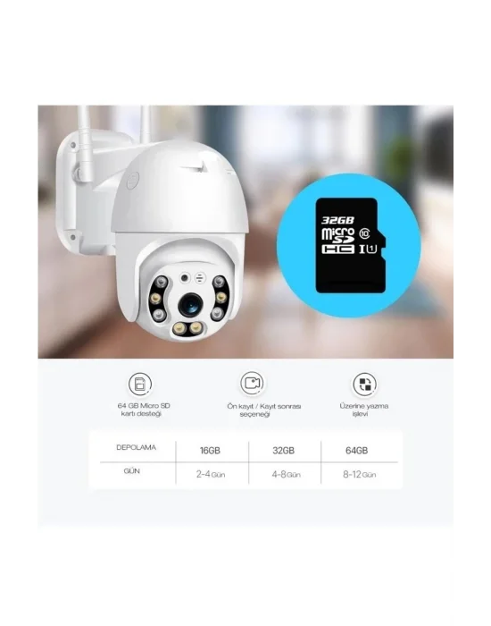 Suya Dayanıklı Wifi Güvenlik Kamerası | Dış Mekan ve Ev Güvenliği