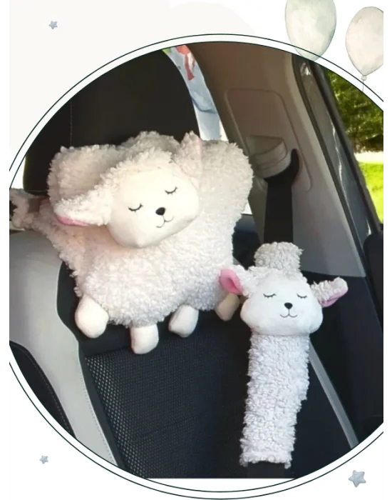 Tosbai Araba Boyun Yastığı ve Emniyet Kemeri Kılıfı Seti | Konforlu ve Güvenli Seyahat