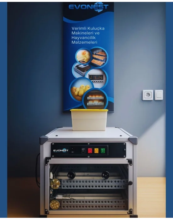 Emko 3722 Yerli Kuluçka Makinesi | SSR Röle Termostatlı Kabin Tip, Kaz Uyumlu