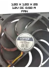 Lüfter 12V 0.50A DC Lüfter | Kuluçka Makinesi Fanı 12x12x2.5 cm